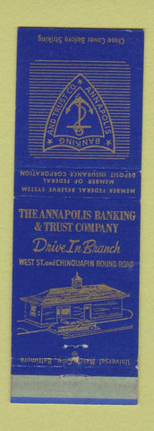 Matchbook Cover - Annapolis Banking and Trust MD