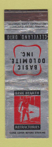 Matchbook Cover - Basic Dolomite Hearth Refractories Cleveland OH WORN