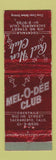 Matchbook Cover - Red Hen Club Mel O Dee Club Sacramento CA WORN