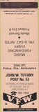 Matchbook Cover - Matchbook Cover VFW Jamestown NY peach