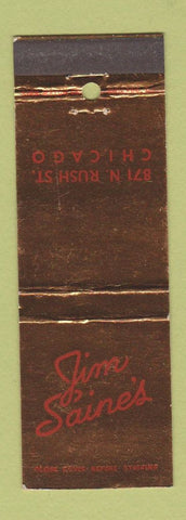 Matchbook Cover - Jim Saine's Chicago IL restaurant