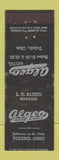 Matchbook Cover - Algeo Nite Grill Toledo OH ADVANCE WEAR