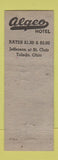Matchbook Cover - Algeo Nite Grill Toledo OH ADVANCE WEAR