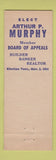Matchbook Cover - Arthur Murphy Board of Appeals Cooks County IL?