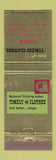 Matchbook Cover - Timely Men's Clothes Cole's Lakeview Columbia Plaza