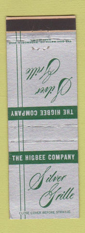 Matchbook Cover - Higbee Silver Grille Cleveland OH WEAR