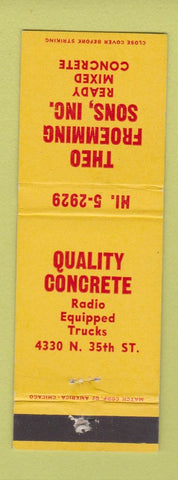 Matchbook Cover - Theo Froemming Concrete WEAR