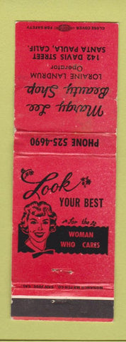 Matchbook Cover - Margy Lee Beauty Salon Santa Paula CA WORN
