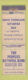 Matchbook Cover - Peoples National Bank Steubenville Wintersville OH
