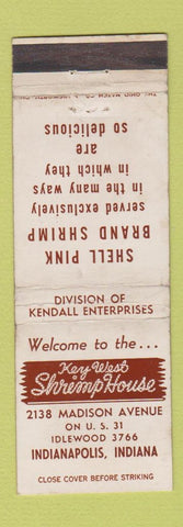 Matchbook Cover - Key West Shrimp House Inidanapolis IN WEAR