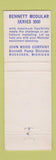 Matchbook Cover - Bennett Modular Oil Display Muskegon MI