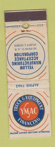 Matchbook Cover - YMAC Truck Equipment Financing Atlanta GA WEAR