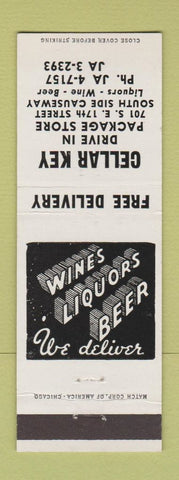 Matchbook Cover - Cellar Key Liquor Store Fort Lauderdale FL