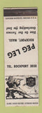 Matchbook Cover - Cap'n Peg Leg Rockport MA restaurant WORN