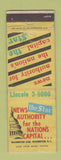 Matchbook Cover - The Star Newspaper Washington DC WORN