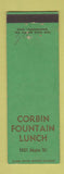Matchbook Cover - Corbin Fountain Lunch WEAR