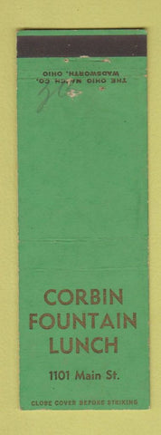Matchbook Cover - Corbin Fountain Lunch WEAR