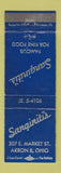 Matchbook Cover - Sanginiti's Restaurant Akron OH