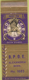Matchbook Cover - Matchbook Cover Elks Club Alexandria MN