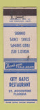 Matchbook Cover - City Gates Restaurant St Augustine FL WEAR