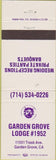 Matchbook Cover - Matchbook Cover Elks Club Garden Grove CA