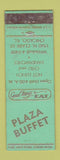 Matchbook Cover - Plaza Buffet Chicago IL WEAR