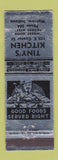 Matchbook Cover - Tiny's Kitchen Warsaw IN WEAR