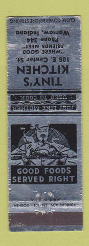 Matchbook Cover - Tiny's Kitchen Warsaw IN WEAR