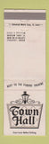 Matchbook Cover - Town Hall St Louis MO Zwiebelkuchen restaurant
