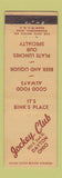 Matchbook Cover - Jcokey Club Dayton OH restaurant