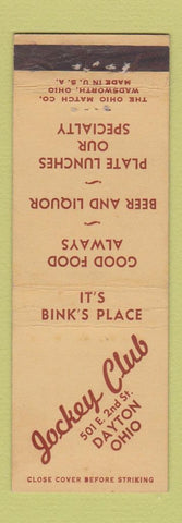 Matchbook Cover - Jcokey Club Dayton OH restaurant