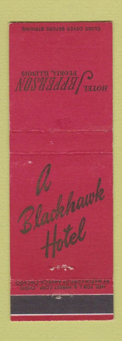 Matchbook Cover - Hotel Jefferson Peoria IL
