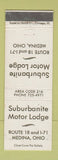 Matchbook Cover - Suburbanite Motor Lodge Medina OH