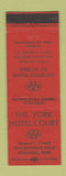 Matchbook Cover - York Hotel Court Nashville TN