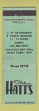 Matchbook Cover - The Hatt's Restaurant Horsehead Elmira NY