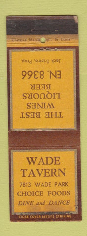 Matchbook Cover - Wade Tavern WORN