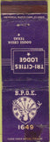 Matchbook Cover - Matchbook Cover Elks Club Goose Creek TX WORN