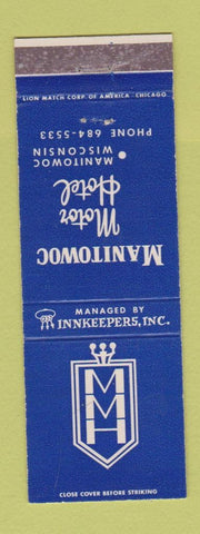 Matchbook Cover - Manitowoc Motor Hotel WI