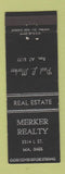 Matchbook Cover - Merker Real Estate