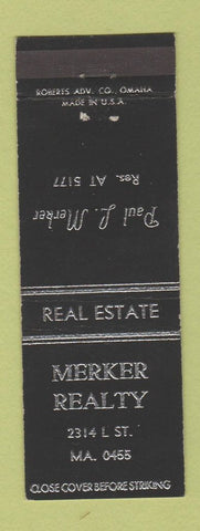 Matchbook Cover - Merker Real Estate