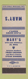 Matchbook Cover - Mary's Restaurant Kansas City MO