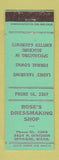 Matchbook Cover - Rose's Dress Shop Spokane WA women's clothes
