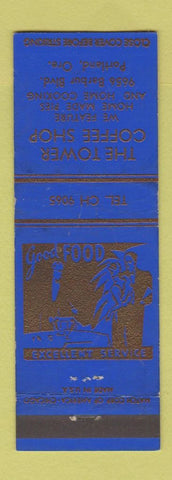 Matchbook Cover - Tower Coffee Shop Portland OR