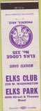 Matchbook Cover - Matchbook Cover Elks Club Phoenix AZ