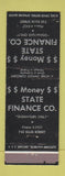 Matchbook Cover - State Finance Company