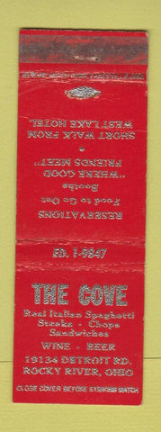 Matchbook Cover - The Cove Rocky River OH WORN