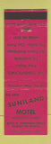 Matchbook Cover - Suniland Motel Houston TX