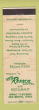 Matchbook Cover - Guinzy's Resaca Motel San Benito TX WEAR