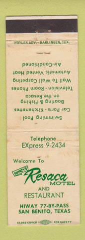 Matchbook Cover - Guinzy's Resaca Motel San Benito TX WEAR