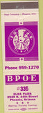 Matchbook Cover - Matchbook Cover Elks Club Phoenix AZ